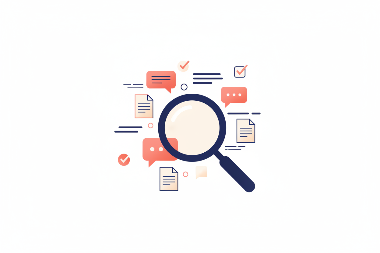 create a section image with minial text and more visutak vector design 
for title and description
Copy & Messaging Evaluation

Clear, persuasive communication improves conversion dramatically.

We review:

Value propositions

Product descriptions

Section titles

CTA text

Offer clarity

Readability across devices

We help you align messaging with user expectations.