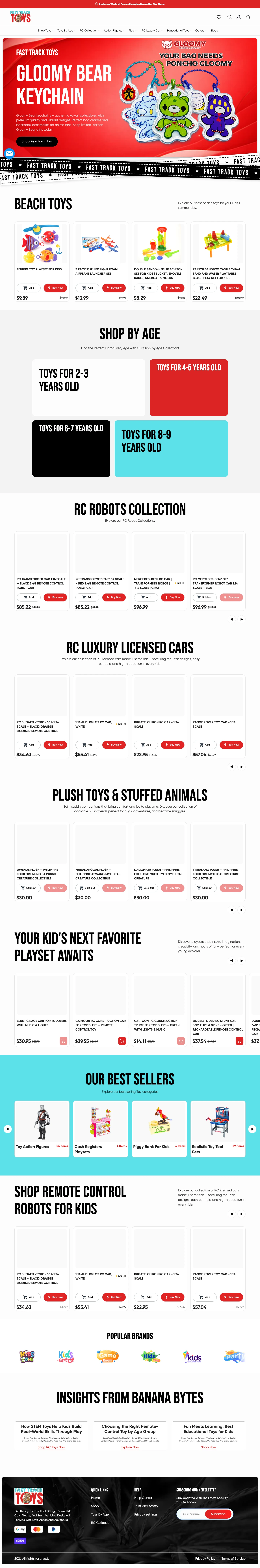 Fast Track Toys Shopify store
