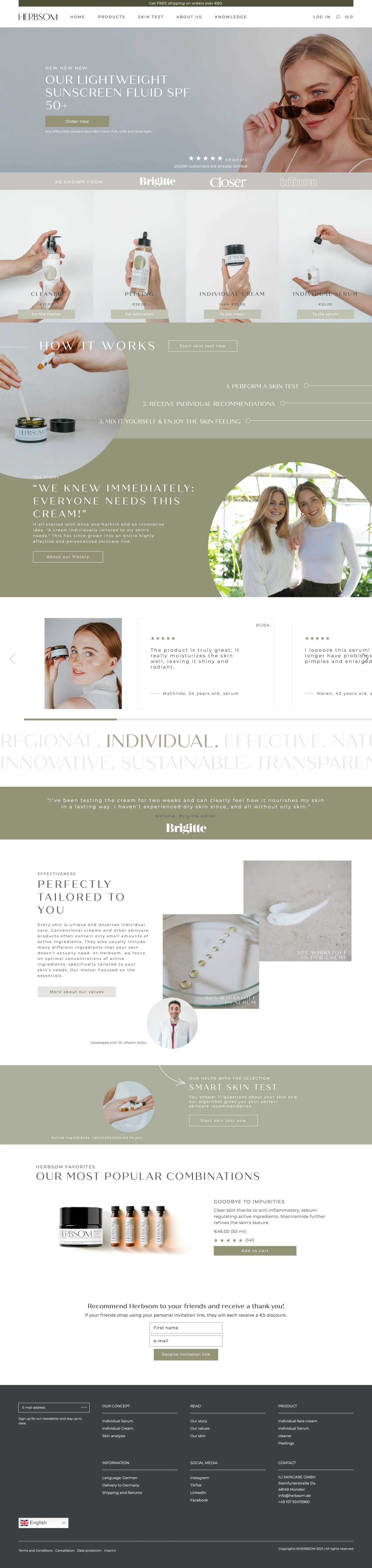 Herbsom Shopify store