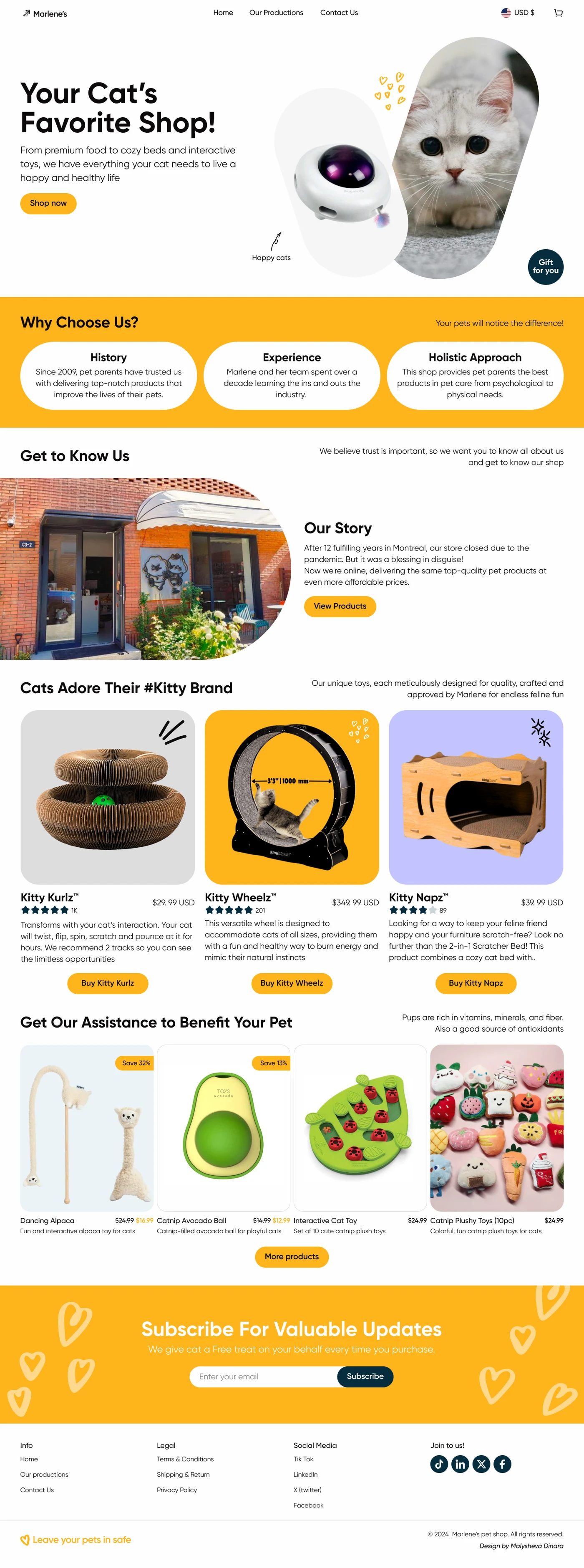 Marlene's Pet Shop Shopify store