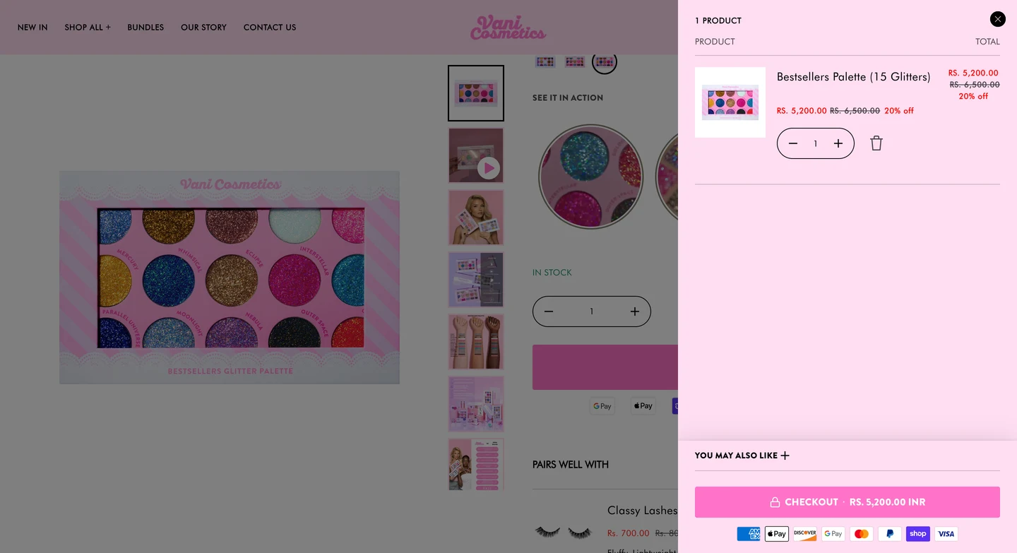 Vani Cosmetics store screenshot 5
