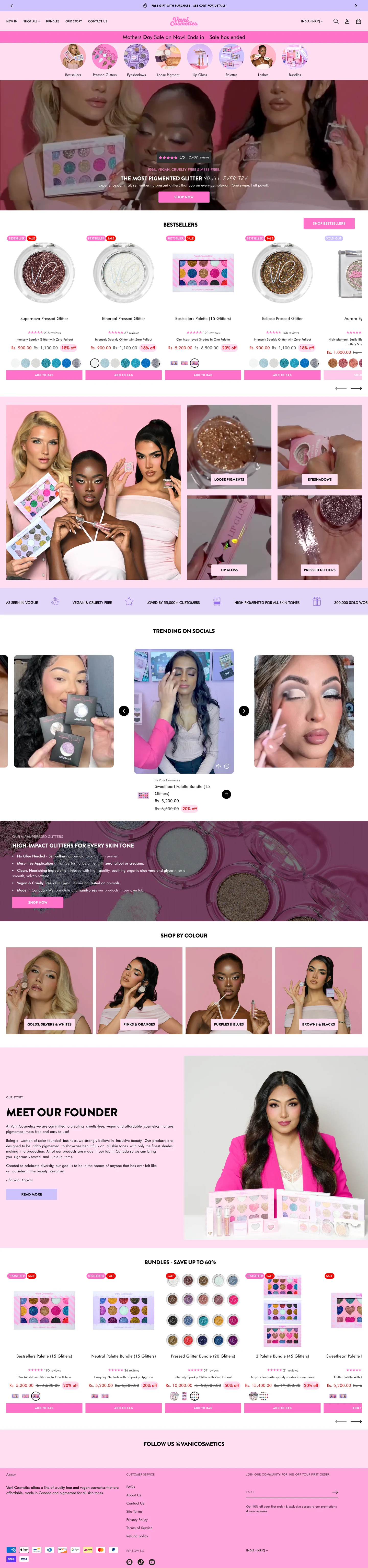 Vani Cosmetics store screenshot 1