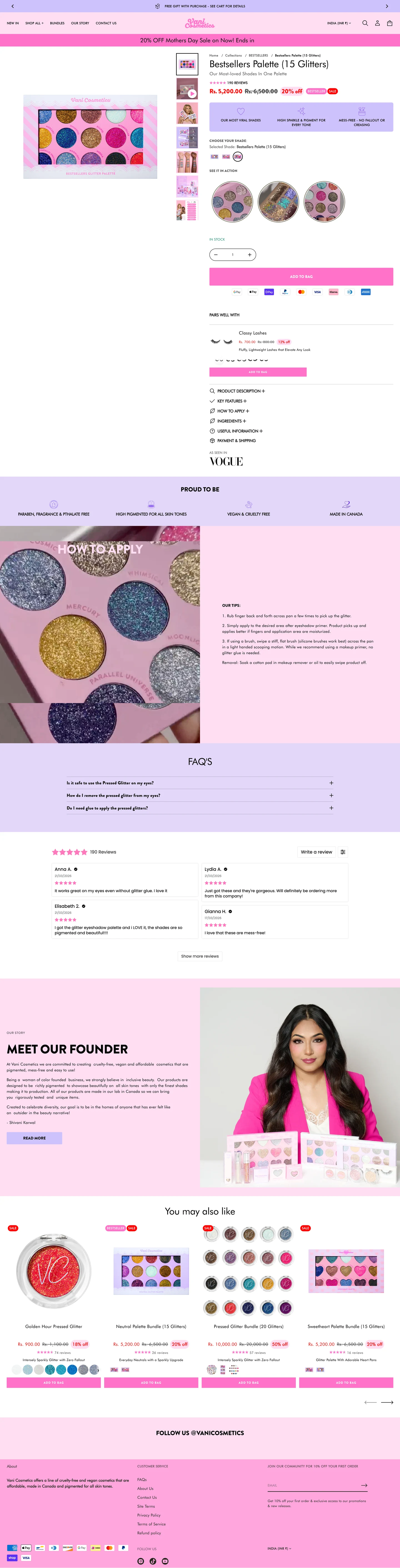 Vani Cosmetics store screenshot 2