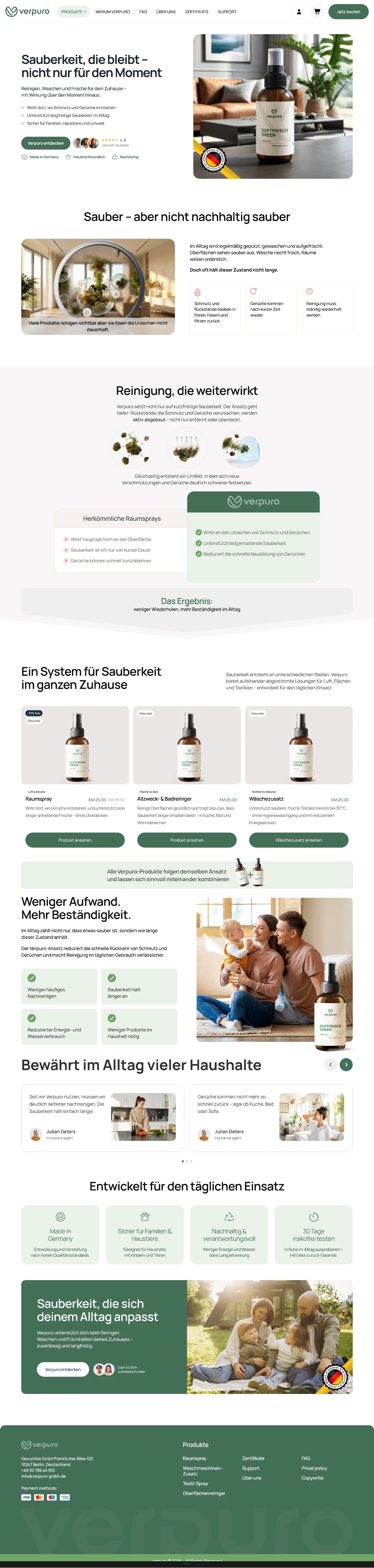 Verpuro Shopify store